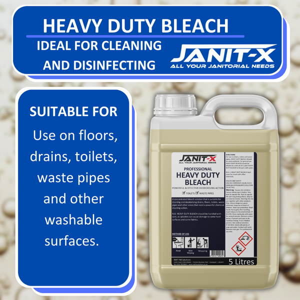 Janit-X Professional Heavy Duty Bleach Concentrated 5 Litre
