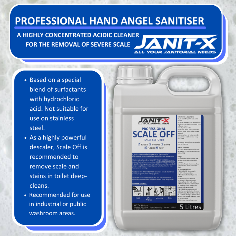 Janit-X Professional Quality Formula "Scale Off" Toilet Restorer 5 litre