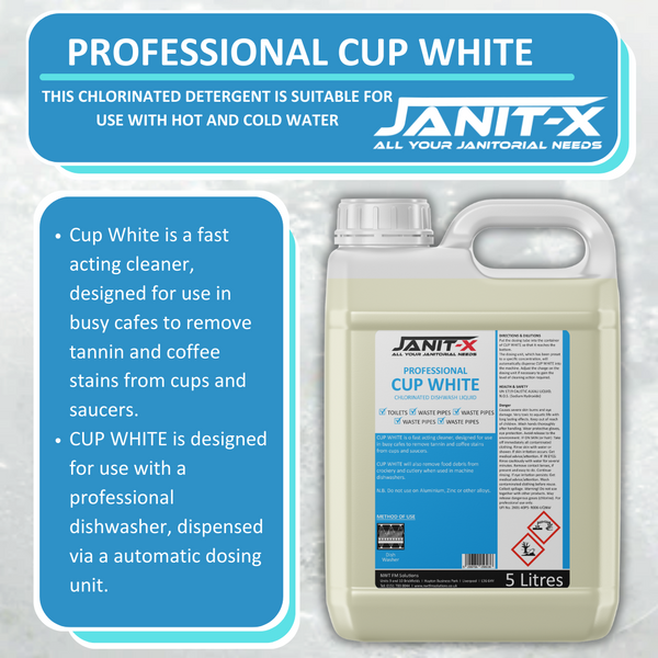 Janit-X Professional Cup White Dishwasher Liquid 5 Litre