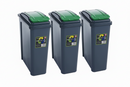 Wham Recycle It Green Slimline Bin & Lid 25 Litre