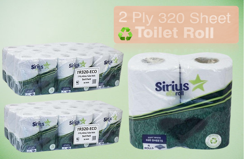 Ecoroll 100% Recycled Eco Toilet Rolls 2ply (4 PACK)