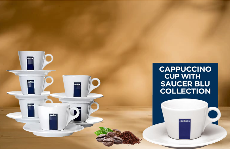 Lavazza Branded Cappuccino Cup & Saucer Set