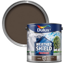 Dulux Weather Shield Exterior High Gloss Paint, Conker, 2.5 L