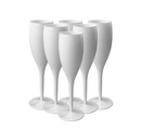 Belgravia White Reusable Plastic Champagne Flutes Pack 6’s (3306)