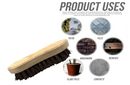 Charles Bentley Stiff Bassine Wooden Hand Scrub Brush, 8", Wood, Natural, One Size