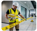 Barrier Tape Non Adhesive | Caution Wet Paint Alert | Safety Dispenser Box | 75mm x 250m