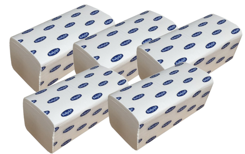 Bulky Soft Premium Z-Fold 2Ply White Hand Towels 150's {83440}