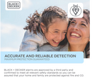 Black + Decker Smoke Alarm |10 Year Sealed Lithium Battery Life | Optical Sensor.