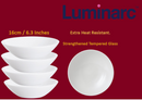 Luminarc Harena Multi-Purpose White Strengthened Glass Bowl 16cm