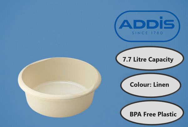Addis Linen Round Bowl 7.7 Litre BPA Free Plastic