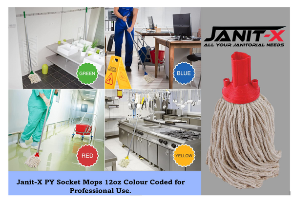 Janit-X PY Smooth Socket Mop 12oz Red {CHSA Approved}
