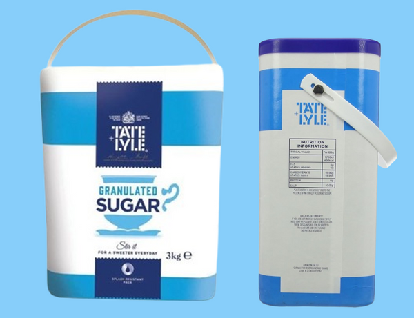 Tate and Lyle Granulated Pure Cane Sugar Drum with Handle 3kg
