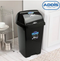 Addis Black 25Lt Plastic Roll Top Waste Rubbish Bin