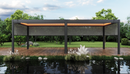 Aluminium Pergola, Louvered Roof, LED Lights & Windproof Sidewalls