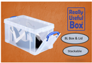 Really Useful Clear Plastic Front Opening Storage Box 8 Litre