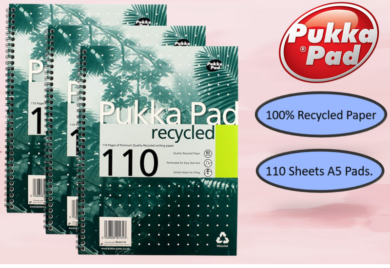 Pukka Pads Recycled A5 Notebook 110 Page 80gsm
