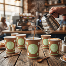 10oz Belgravia Biodegradable & Compostable Single Walled Paper Cups 50's