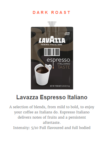 Flavia Lavazza Espresso Italiano Sachets 100's