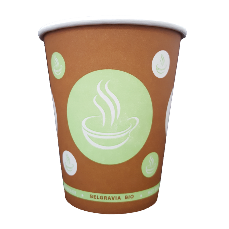 10oz Belgravia Biodegradable & Compostable  Single Walled Paper Cups