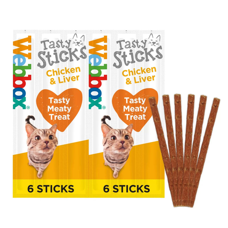 Webbox Cat Treats Tasty Sticks Chicken & Liver 6 Sticks