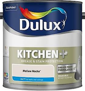 Dulux Easycare Kitchen Matt Emulsion Paint For Walls And Ceilings - Jasmine White 2.5 Litres