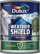 Dulux Weather Shield Exterior High Gloss Paint, 750 Ml - Black