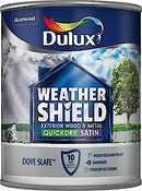 Dulux Weather Shield Quick Dry Satin Paint, 750 Ml - Pure Brilliant White