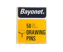 Bayonet Brass Plated Solid Head Drawing Pins (50) - 10404