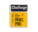Challenge Bright Steel Panel Pins 25Mm 50G - 10608, Silver
