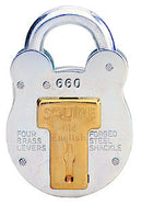 Henry Squire Old English Galvanised Steel Case 4 Lever Padlock, Large