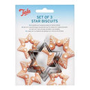 Tala Stainless Steel Star Design Cookie Cutters, Set Of 3 Cutters In Different Sizes