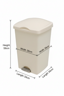 Addis 50 Litre Linen Lift Top Bin with Foot Plate