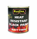 Rustins Heat Resistant Black Paint 500Ml