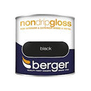 Berger Non Drip Gloss Black Paint- 250Ml