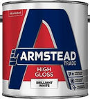 Armstead Trade High Gloss Paint White 5 Litres