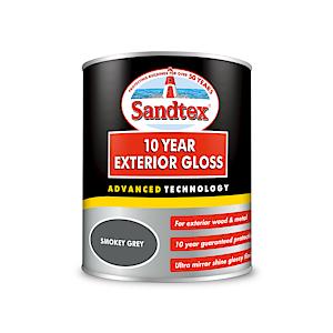 Sandtex Retail 10 Year Exterior Gloss Smokey Grey 0.75 L