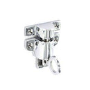 Fanlight Polished Chrome Spring Catch Window Loft Attic Pull Hook Clean Finish