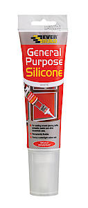 Everbuild General Purpose Silicone Sealant | Waterproof | White | 80ml