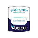 Berger Quick Dry Satin | Brilliant White | 1 x 2.5 Litre