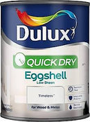 Dulux Quick Dry Eggshell Paint For Wood And Metal - Pure Brilliant White 2. 5 Litres