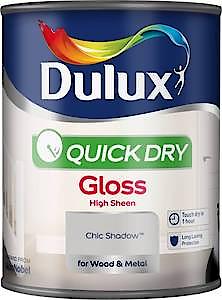 Dulux Quick Dry Gloss Paint For Wood And Metal - Jasmine White 750 Ml