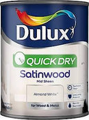 Dulux Quick Dry Satinwood Paint For Wood And Metal - White Cotton 750 Ml