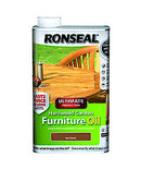 Ronseal 500Ml Natural Ultimate Protection Hardwood Garden Furniture Oil Natural