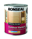 Ronseal Ccodvs25L 2.5 Litre Crystal Outdoor Satin Finish Varnish - Clear