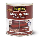 Rustins Step & Tile Paint Red 250Ml