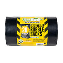 Ecobag - 20 Pack Black Rubble Bags - 30L - 80 Microns