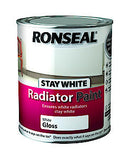 Ronseal Stays White Radiator Paint White Satin 250Ml