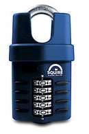 Squire Heavy Duty Padlock (Cp60Cs) - Closed Shackle - 5 Wheel Combination (Blue, 60 Mm)