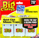 The Big Cheese Quick Click Mouse Trap - Triple Pack, White