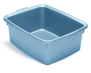 Addis Eco Made From 100% Plastic Xl Rectangular Washing Up Bowl, 12L, Recycled Light Grey